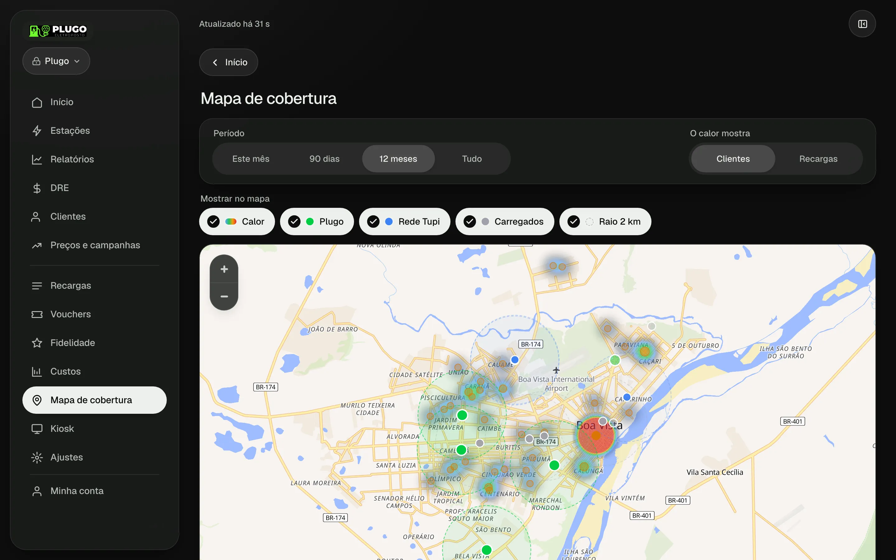 Mapa de cobertura
